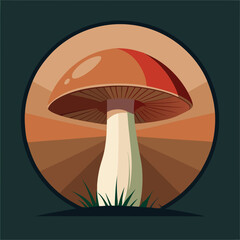 vector illustration of mushroom