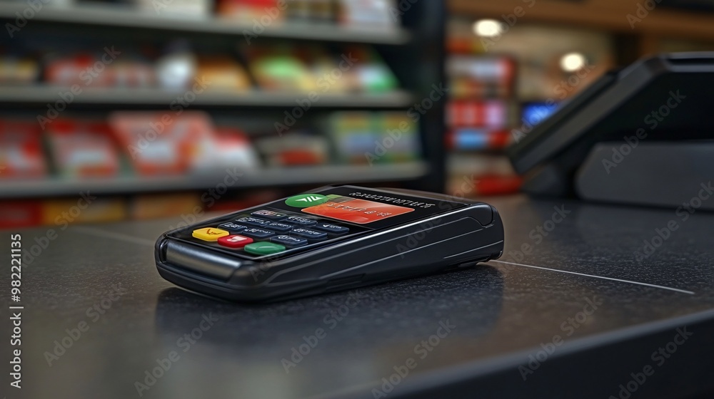 Poster A digital payment screen on a smartphone showing credit card information being entered, with a secure checkout badge prominently displayed. The image emphasizes both convenience and safety during an