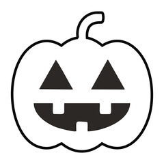 Halloween scary pumpkin with smile. The Main symbol of the Happy Halloween 