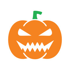 Halloween scary pumpkin with smile. The Main symbol of the Happy Halloween 