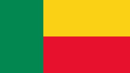 Sovereign state flag of country of Benin in official colors. Benin flag

