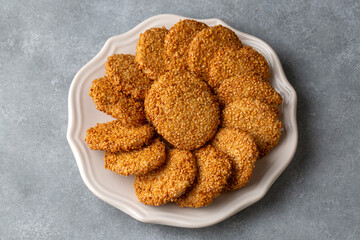 Ramadan sweets background. Cookies of El Fitr Islamic Feast. Egyptian cookies 