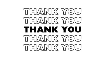 Thank You Text, Thank You Plastic Bag, Vector Illustration Background
