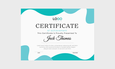 minimal certificate vector template. simple certificates. professional. elegant certificate