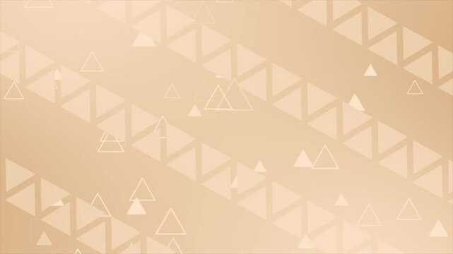 Orange color multiple triangular shapes moving upwards with zig- zag pattern abstract modern design geometrical background