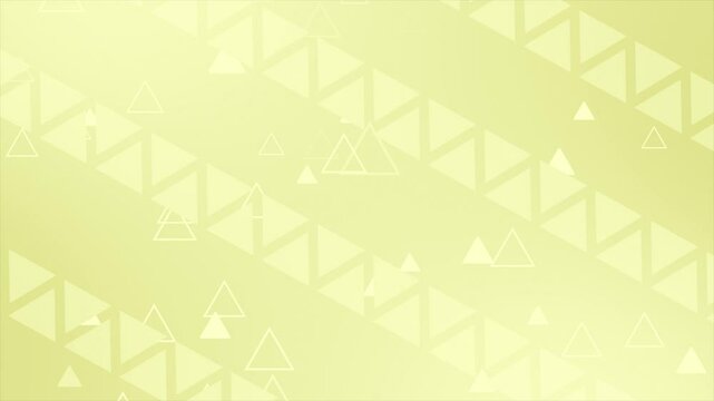 Yellow color multiple triangular shapes moving upwards with zig- zag pattern abstract modern design geometrical background