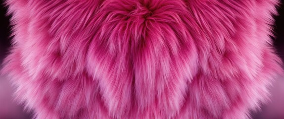 Fototapeta premium Vibrant pink fluffy fur texture, perfect for backgrounds or fashion designs. Creates a cozy, inviting atmosphere with an artistic touch.