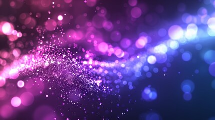 Mesmerizing Bokeh Background with Purple and Blue Sparkles for Creative Projects