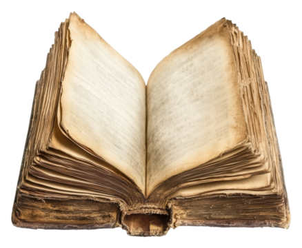 PNG Antique book displayed on a clean surface
