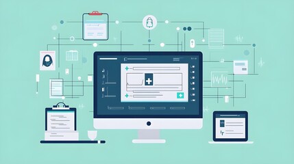 Medical Data Network Technology Concept
