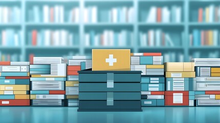 Obraz premium Medical Records Storage - Organized Healthcare Data