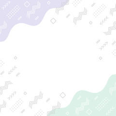 Obraz premium ジグザグ線の幾何学模様のスクエアフレーム