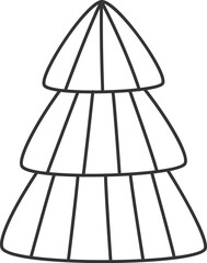 Handdrawn Doodle Fir Tree