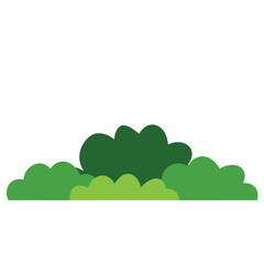 Obraz premium Green bush on white background. Vector illustration