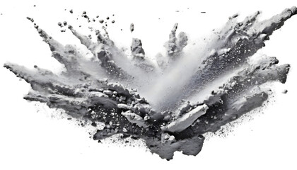 Powdered titanium dioxide Splashes. Generative AI.