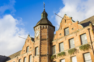 Tower of the historic town hall in Dusseldorf, Germany