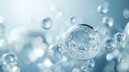 Abstract Water Droplets with a Blurred Background