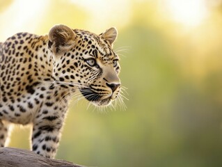 Intense Gaze of a Leopard in Its Natural Habitat, Capturing the Wild Beauty and Intrigue of Natures Most Elusive Big Cats