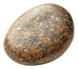 Fototapeta premium PNG Earth-toned river stone on white