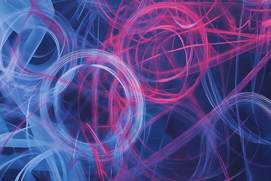 An abstract pattern of interlocking circles and lines forming a mesmerizing visual rhythm