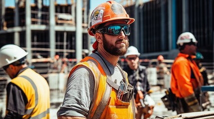 workers various nationalities and genders working together at construction site showcasing inclusive and tolerant work environment