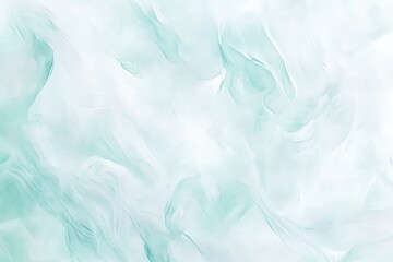 Obraz premium A delicate abstract pattern featuring subtle shades of mint and pale blue blending into a pure white backdrop