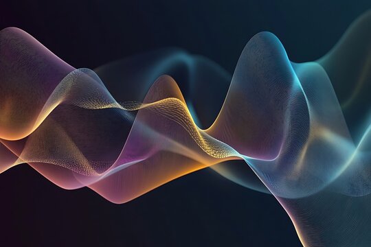 An engaging abstract background with fluid musical waveforms and harmonious color blends that visually interpret the rhythm and movement of sound