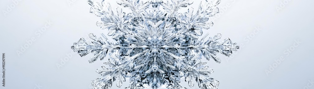 Poster Intricate snowflake design showcasing delicate patterns and unique shapes, perfect for winter-themed projects and decorations.