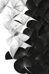 A clean design of black and white overlapping circles arranged in a minimalist geometric pattern
