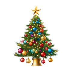 Obraz premium decorated christmas tree