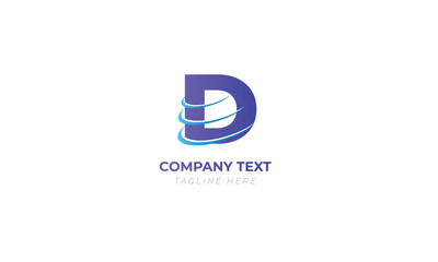 D Shaped network business blue Unique and Memorable Logo for business