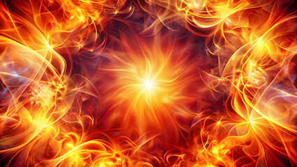 Fototapeta premium Abstract background featuring fiery colors and dynamic patterns, fire, abstract, background, flames, red, orange, yellow, heat