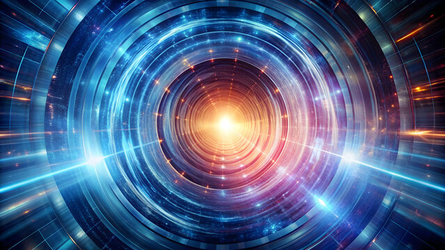 Abstract representation of a vortex tunnel leading to a time travel portal , time travel, vortex, abstract, dimensions