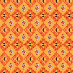 PrintNature Seamless Pattern Garden Floral Background Damask Plant Aboriginal Ornament Art