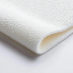 Close-up of White Felt Fabric with Smooth Texture. Generative ai