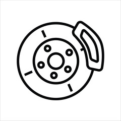brake vector icon line template