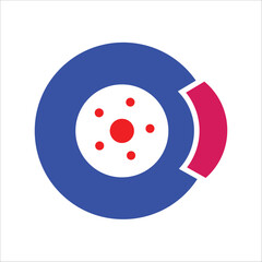 brake vector icon line template