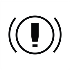 brake vector icon line template