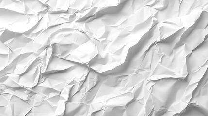 Obraz premium Crumpled White Paper Texture Background