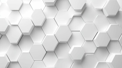 Naklejka premium White Hexagonal Geometric Pattern Background