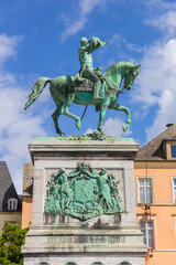 Equestrian statue of William II on the central square of Luxembourg city