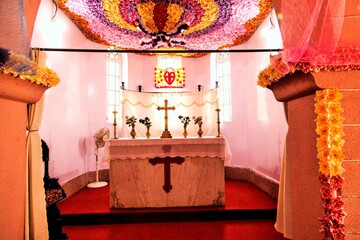 Saint Andrews church altar, Chandrapur, Maharashtra, India, Asia