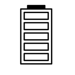 battery icon vector symbol of power charge, simple battery icon 
