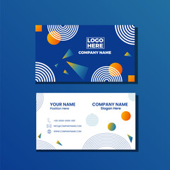 Fototapeta premium Modern Geometric Business Card Template with Abstract Elements