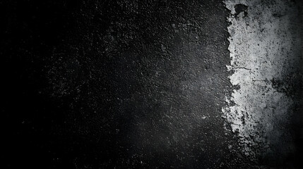 Dark Gray and White Abstract Concrete Texture Background with Gritty Surface and Flaking Paint