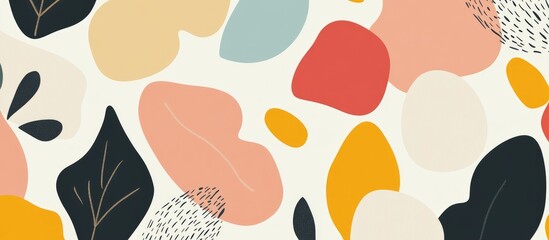 Fototapeta premium Colorful Wallpaper Background Pattern In Textile Design
