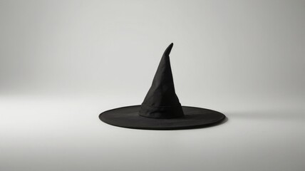 Fototapeta premium black witch hat on white background
