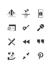 Fototapeta premium Roulette, Save planet, School, set of icons for web design
