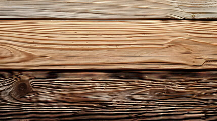 Fototapeta premium Closeup View of Weathered Wooden Planks with Natural Grain Pattern and Texture, Ideal for Rustic Backdrop or Design Element
