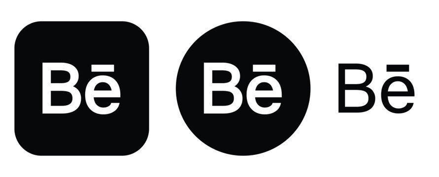 social media behance web logo 